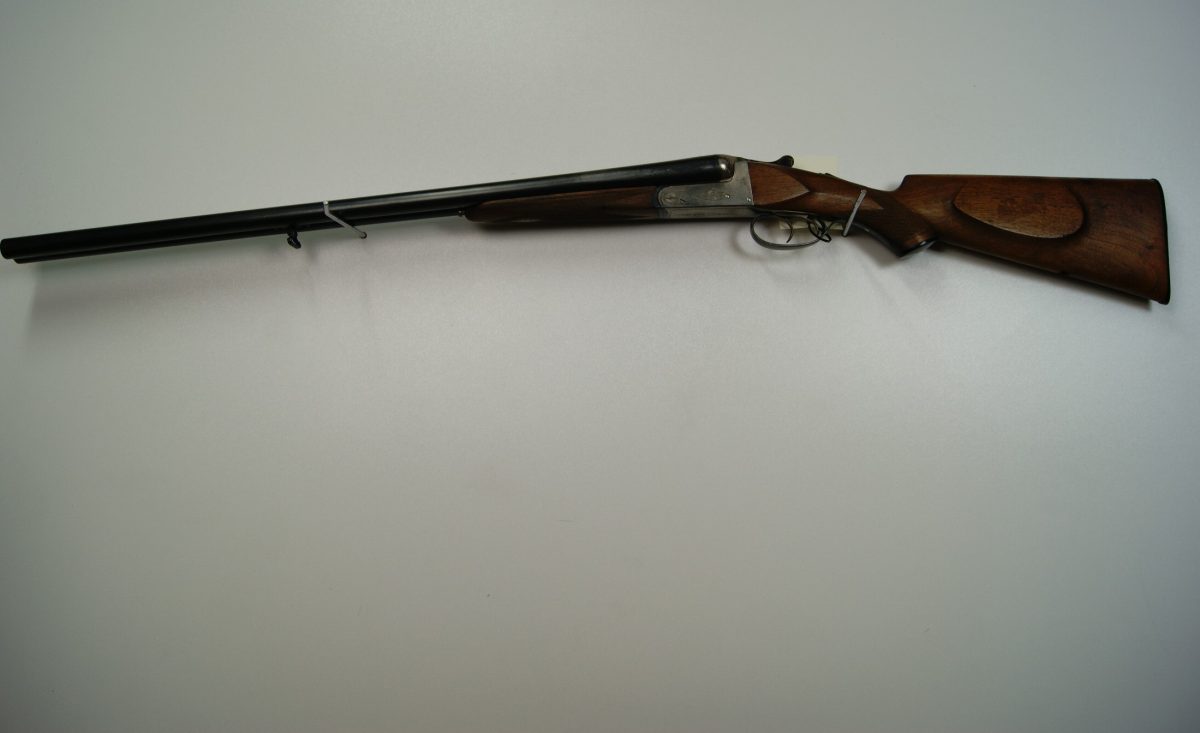 Strzelba horyzontalna Eibar Laurona kaliber12/70. Broń używana.